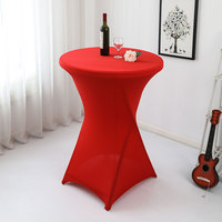 Nappe Ronde Extensible en Gros pour Tables de Cocktail – Housse Ajustée pour Fêtes, Mariages, Anniversaires, Hôtels