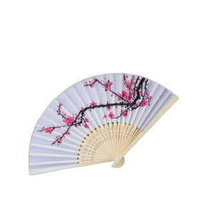 Hot Sale Woman <b>Small</b> Size Bamboo Painted Chinese New Year Wedding Fan Customized Logo <b>Foldable</b> Wholesale - Product Image 2