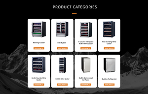 Puerta de cristal eléctrica para restaurante Hotel Bar Enfriador de vino independiente Refrigerador francés español R600a - Product Image 5