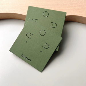 맞춤형 로고 금박 인쇄 귀걸이 및 목걸이 포장 디스플레이 아트지 제작 보석 카드 - Product Image 4