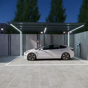 Kit Tettoia in Pannelli Sandwich di Alluminio, Copertura per Auto Resistente alle Intemperie - Product Image 1