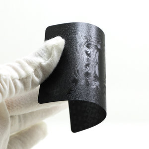 Juego de cartas personalizado de póker, impresión de plástico de PVC, negro, esmerilado, prémium, para regalo - Product Image 3