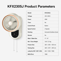Ventilateur personnel mini 3D à oscillation automatique, élégant et compact, avec commande vocale et sortie Power Bank, prêt à être expédié pour studio de yoga