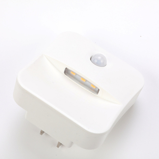 Plug in Wall Socket Motion Sensor LED Night Light Auto on Off Lamp for Bedroom Stair Hallway Cabinet Home Use