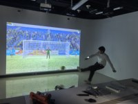 Simulateur de football AR en intérieur, jeu sportif interactif par projection, logiciel de projection murale de football pour parc d'attractions et club sportif