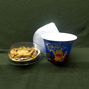 Ensemble de contenants jetables pour salade, <span class=keywords><strong>yaourt</strong></span> et crème glacée, en plastique à <span class=keywords><strong>2</strong></span> couches, 97 mm, 250 g, impression IML personnalisée, <span class=keywords><strong>avec</strong></span> joint - Product Image 3