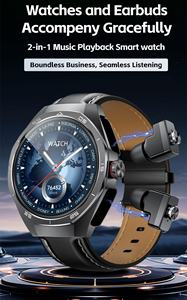 Jam Tangan Pintar 2025 dengan Earbuds untuk Olahraga Layar Bulat 1,53 inci Mendukung NFC 100+ Mode Olahraga Pemantauan Kesehatan Jam T97 untuk Pria - Product Image 2