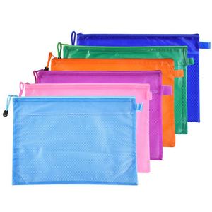 Pochette de classement en PVC transparent avec logo personnalisé X515, format A4 B5 A5 B4, étanche, avec fermeture éclair et poche pour étiquette, fournitures de bureau - Product Image 3