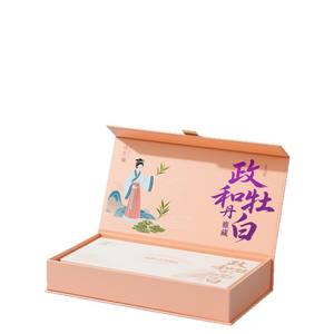 Boîte Cadeau d'Emballage de Thé Personnalisée Haut de Gamme Pivoine Blanche avec Doublure en Éponge pour Thé Vert et Noir - Écologique - Product Image 5