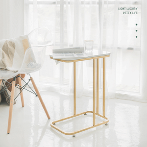 Tavolino da <span class=keywords><strong>caffè</strong></span> nordico di lusso tavolino in ferro battuto tavolino da camera da letto soggiorno <span class=keywords><strong>angolo</strong></span> in marmo - Product Image 4