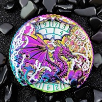 Dés de jeu en métal DND, Dragon Arc-en-ciel Magique, pour RPG et Roulette, en vrac