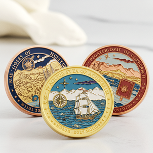 Cá nhân hoá tùy chỉnh Tàu đua tổ chức sự kiện đồng xu kim loại men thăm dò Hàng Hải Bộ sưu tập tiền xu - Product Image 6