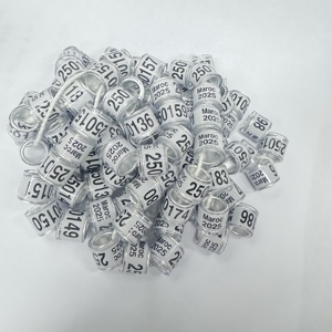 2025 Voetbanden Aluminium Duivenringen Met Aangepaste Kleurrijke Naam Telefoon Serienummer Race Ring - Product Image 1