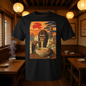 T-shirt pour femme Bigfoot manger des nouilles ramen japonaises - Product Image 3