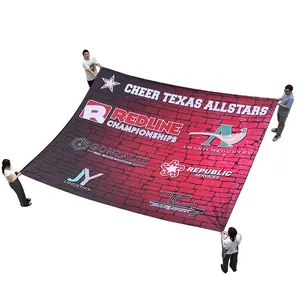 Benutzer definierte große Größe Stoff Polyester Stoff Banner Bühne Hintergrund große Konferenz Werbung Banner Druck