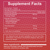 Compléments NAD+ en gros 1000mg Boisson liquide aux baies Vitamine B3 en poudre Capsules de nicotinamide riboside Certifié GMP