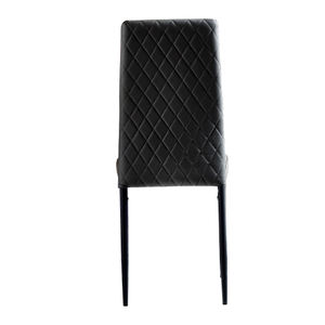 Modern High Back Home & Restaurant Use Metal Pipe Upholstered PU Leather <b>Kitchen</b> Dining <b>Chairs</b> - Product Image 5