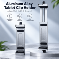 Support de tablette en aluminium réglable avec pince métallique et vis 1/4 pour iPad Pro Air Mini, photographie, vidéo, diffusion en direct
