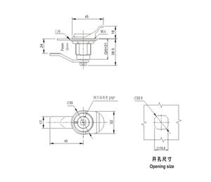 MS1017-1A Zinc Alloy Square Compression <strong>Latch</strong> With Adjustable CamSwitch Control Cabinet Quarter Turn Lock Industrial <strong>Door</strong> Locks - Product Image 6