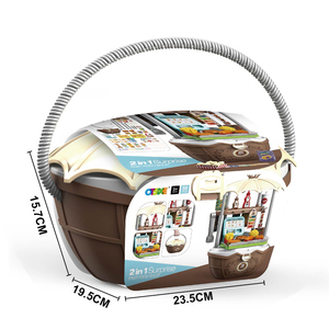 Ensemble de jeu d'imitation de restaurant de hamburgers en gros avec chariot de rangement et accessoires pour enfants - Product Image 4