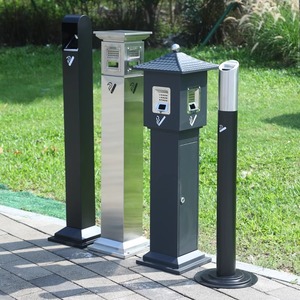 <span class=keywords><strong>Cendrier</strong></span> d'<span class=keywords><strong>extérieur</strong></span> en acier inoxydable du fabricant pour les poubelles de la zone fumeur verticale. - Product Image 3