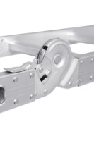 Échelle pliante 4x3 en aluminium avec grandes charnières, design moderne, portable, pour entrepôt, extérieur, salle de bain, cuisine, usage domestique