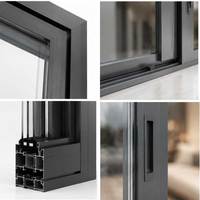 Ventanas Corredizas de Aluminio con Doble Acristalamiento Resistentes a Impactos NFRC, Calificadas por Energy Star, Diseño Moderno para Exteriores de Apartamentos, Resistentes a Huracanes
