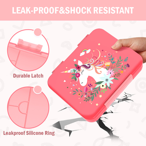 Juego de fiambrera y botella de agua para niños sin BPA de plástico calentado para escuela Oumeng - Product Image 5