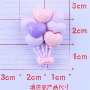 Wholesale Colorful <strong>Mini</strong> Resin Handicraft Material Lollipop Heart <strong>Balloon</strong> Resin Charms DIY Craft Accessories for Trinket - Product Image 3
