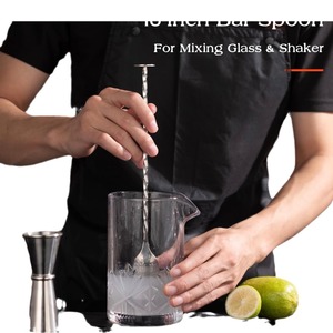 Nouvel ensemble de shaker à cocktails de style Boston en acier inoxydable, 4 pièces, <span class=keywords><strong>kit</strong></span> de mélange de cocktails en trois sections - Product Image 5
