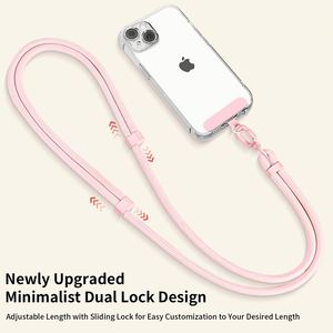 Universal Adjustable Chain <b>Polyester</b> Mobile Phone <b>Lanyard</b> with iphone Tether Patch Crossbody Neck Strap for Cell Phone Use - Product Image 2