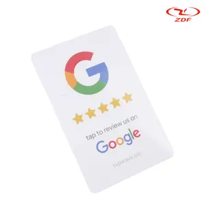 Tùy chỉnh in ấn NFC chip Google đánh giá thẻ Pop Up amazn xem xét Thẻ NFC ntag213 215 216 Google chơi thẻ quà tặng