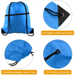Sac de sport promotionnel en polyester et nylon écologique avec cordon de serrage, imperméable, pour la vente en gros - Product Image 2