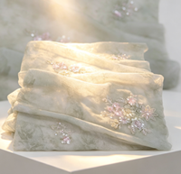 Robe de mariée femme printemps-été couleur bonbon en tissu mousseline organique à motif à carreaux et pois, fraîche, légère et respirante