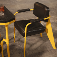 Ensemble de table et de chaises de salle à manger en métal pour café, style créatif en fer forgé, petit bar, combinaison cabane, meubles d'hôtel, chaises et tables de restaurant