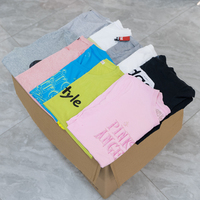 T-shirts de Qualité Supérieure Couleurs Assorties Vêtements Coréens d'Occasion en Balles de 45-100kg/balle État Propre 90% Marque Indetexx à Guangzhou
