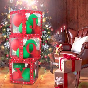Factory Square Christmas Party Favor Box Set Red Transparent <b>Balloons</b> Eco-Friendly Reusable Large Decoration for - Product Image 1