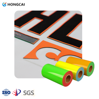 Rouleau de vinyle thermocollant 3D en PU Hongcai de 0,6 mm d'épaisseur, 17,7 pouces x 82 pieds, film texturé épais coloré à haute élasticité pour t-shirts