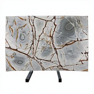 Dalles de granit et de calcite Patagonia de luxe moderne, quartzite poli à haute transmission lumineuse, grandes dalles, solution de design graphique pour - Product Image 1