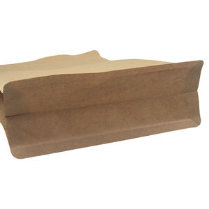 Sac de café en papier Kraft de qualité supérieure, avec fermeture éclair, à fond plat, transparent et Compostable - Product Image 5