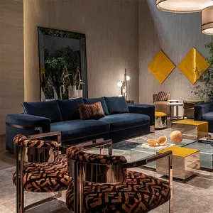 Italian Luxury Furniture Showroom Interior Designer Service 3D Rendering Modern Sofa Set Bed Set Furniture