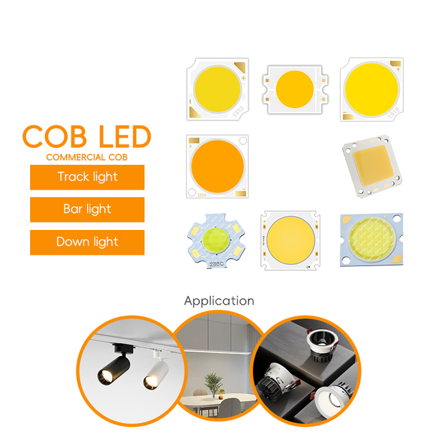 Bridgelux Sanan LED Chip 10W 20W 30W DC COB LED Light Chip 1313 1919 2828 50W 100W Cri 95 Ra97 Ra98 Cob Led