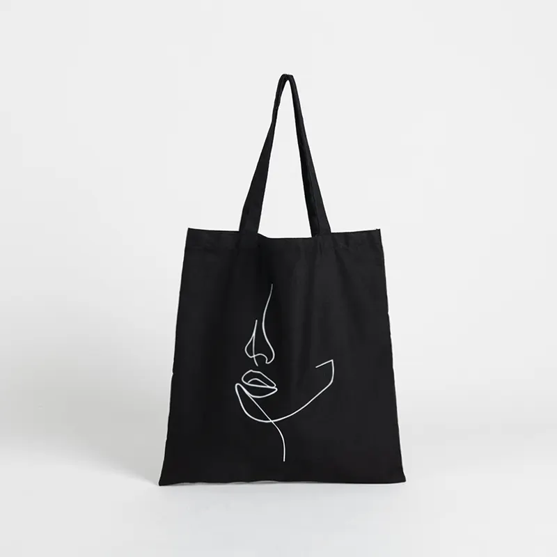 Figure Graphic Shopper Bag Simple Stylish Reusable Canvas Tote Book Handbags Casual Eco Friendly Grocery Purses
