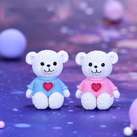 Miniatur-Tierfiguren, Kleine Liebesbären-Ornamente, Mini-Plastikbären-Handwerksfiguren im Großpack für Garten, Torten, Pflanzendekoration, DIY-Geschenk