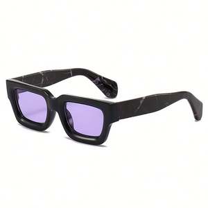 Gafas de Sol Rectangulares Estilo Ojo de Gato Retro Clásicas 2025 con Logotipo Personalizado, Protección UV400, Gafas de Sol Cuadradas Punk para Hombre y Mujer - Product Image 1