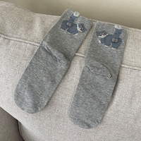Chaussettes amusantes pour femmes avec motif de chat 3D et boules en fourrure - Chaussettes d'hiver épaisses antibactériennes décontractées pour les amoureux des chats