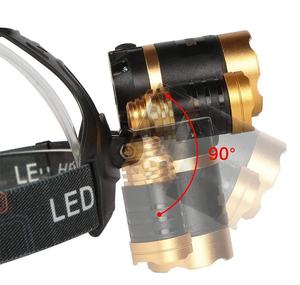 OEM çok fonksiyonlu su geçirmez 3 Led 4 modları madencilik baş feneri işık lambası el feneri şarj edilebilir kafa lambası avcılık için/sürme - Product Image 3