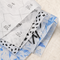 Papier d'emballage pour vêtements avec logo imprimé personnalisé, 17 g, revêtement en résine double face pour emballage cadeau et autocollants