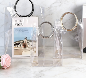 Sac fourre-tout de plage de voyage à bandoulière en PVC transparent grand format personnalisé, écologique et recyclable - Product Image 3