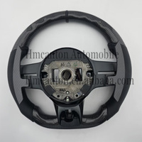 Volant en cuir perforé en fibre de carbone pour Mercedes Benz W177 W213 W204 C257 AMG
